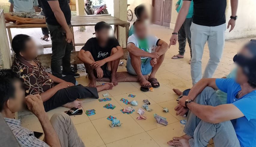 Polisi Gerebek Lokasi Perjudian, Tujuh Pelaku dan Uang Jutaan Rupiah Diamankan