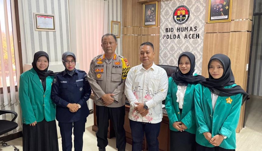 Tiga Mahasiswa Fisip USK Magang Di Bidang Humas Polda Aceh